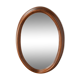 Miroir ovale en bois 1950