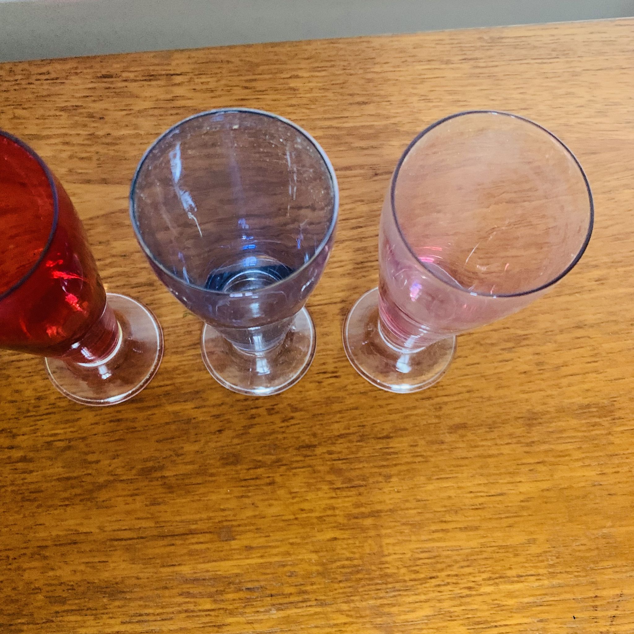 Ensemble de 6 verres colorés Fains