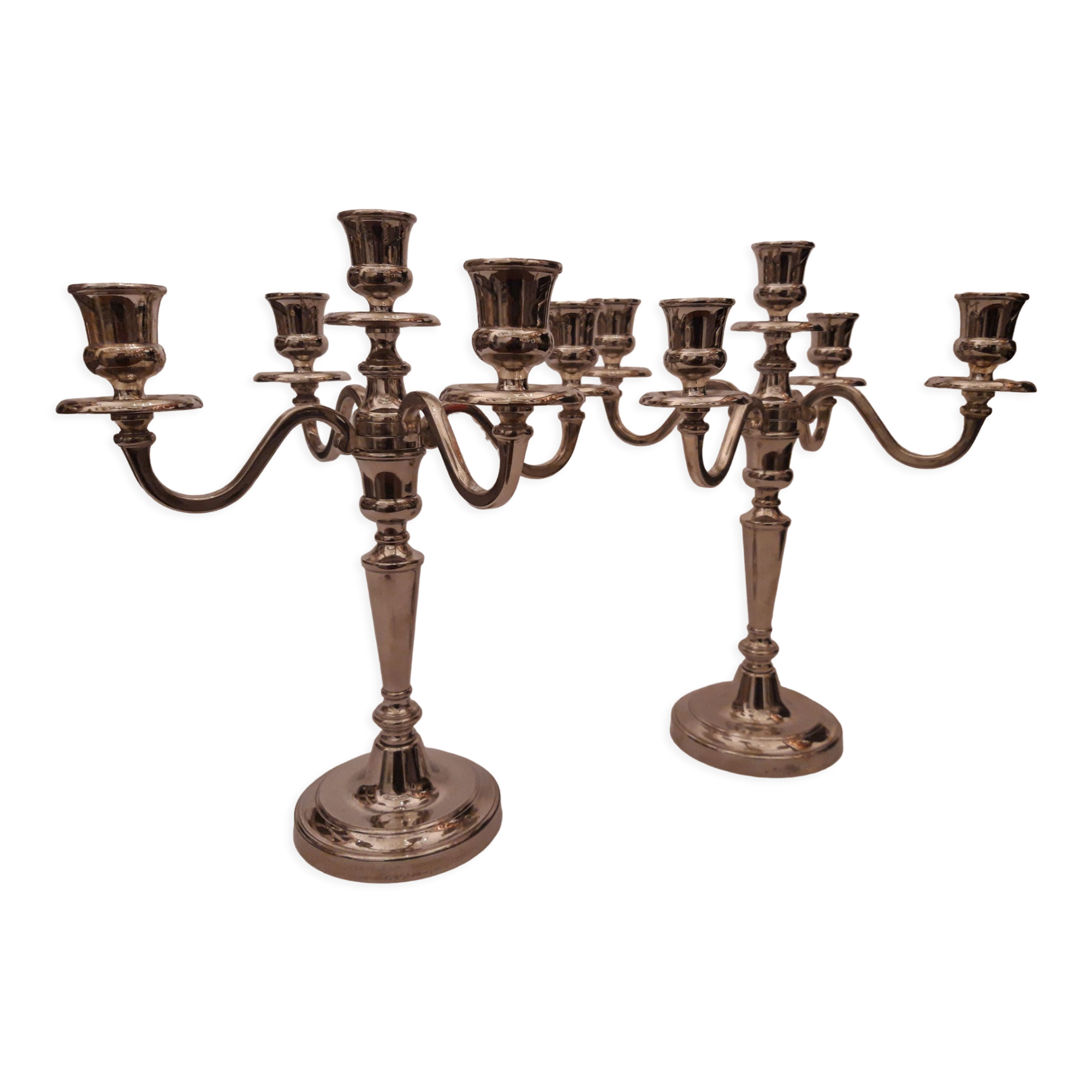 Pair of 5-light candlesticks