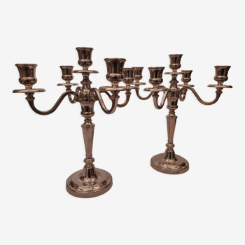 Pair of 5-light candlesticks