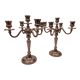 Pair of 5-light candlesticks