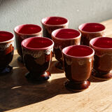 Lot de 8 coquetiers vintage