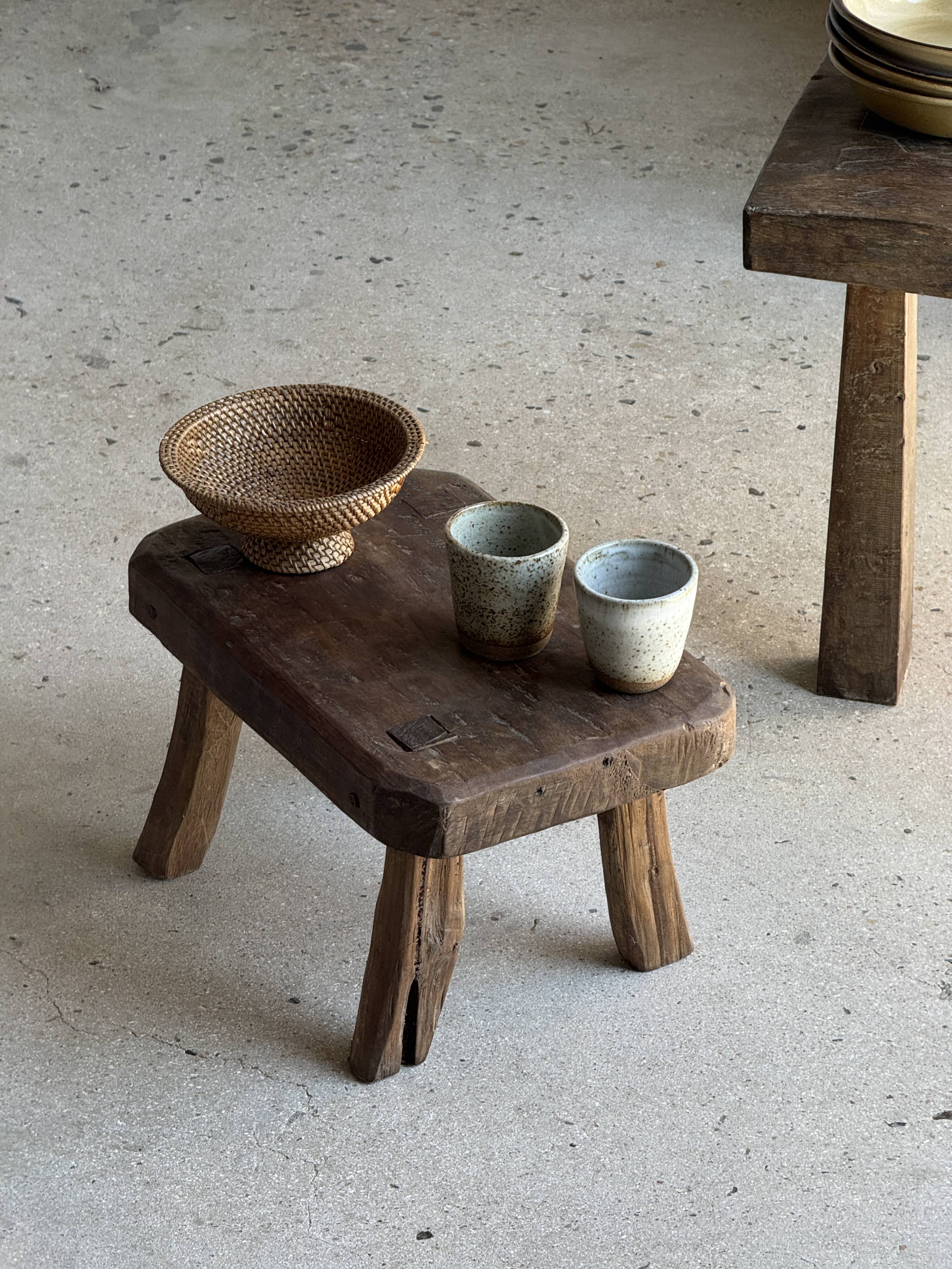 Small bowl on a pedestal made of woven Indonesian rattan D18 H9