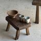 Small bowl on a pedestal made of woven Indonesian rattan D18 H9