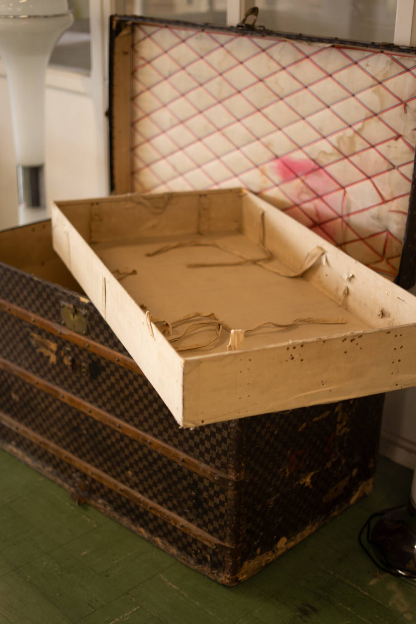 Very large Louis Vuitton trunk model.