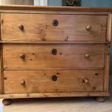 commode ancienne en pin massif