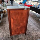 Bookcase forming showcase styleLouis XVI marble top