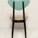Beige and green mixed wool heart-shaped chair, mid-century, Europe, 1960s.