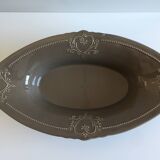 Tableware Service Table Design Meat or Vegetable Frosted Brown Porcelain