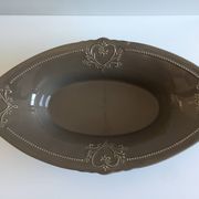 Tableware Service Table Design Meat or Vegetable Frosted Brown Porcelain