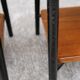 Pair of vintage bedside tables modernists wood and metal