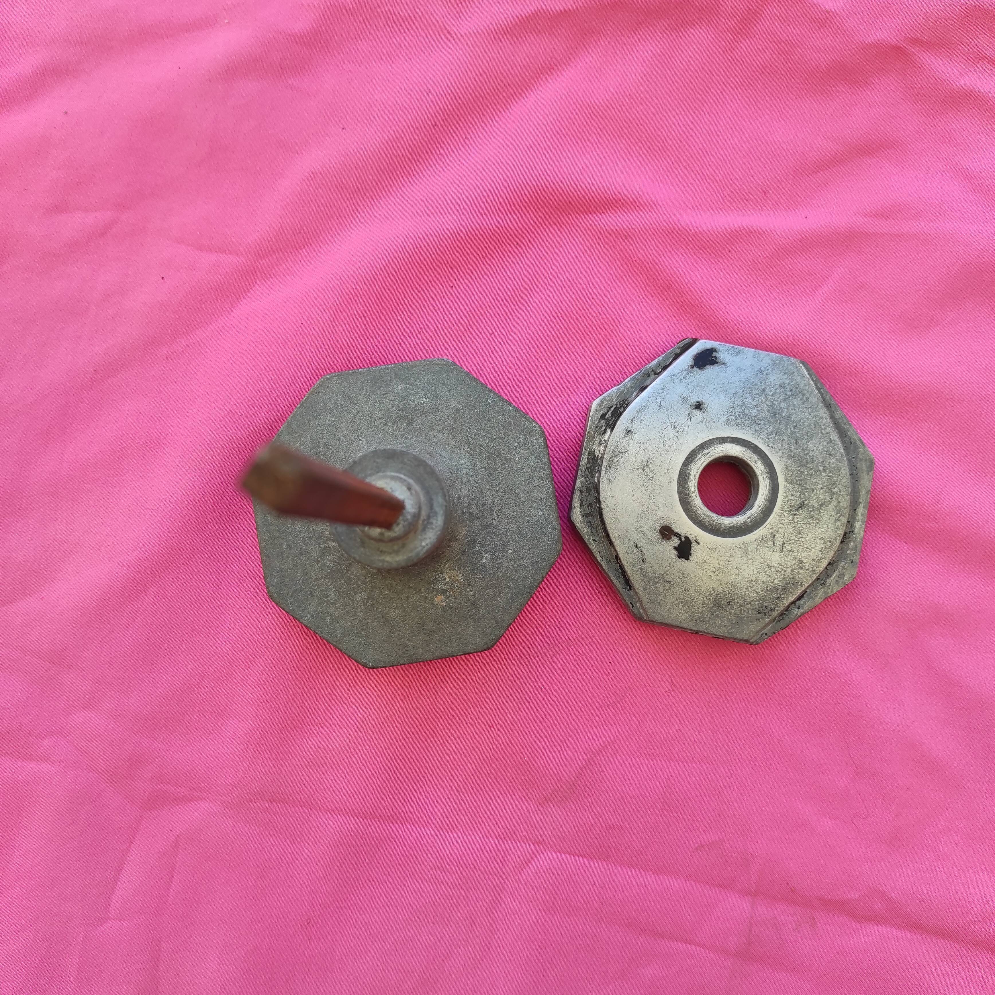 Aluminum Art Deco door handle