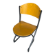 Antique Chair SOUVIGNET Model ELODIE Grey Metal & Wood Made In France