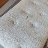 Teak and wool armchair