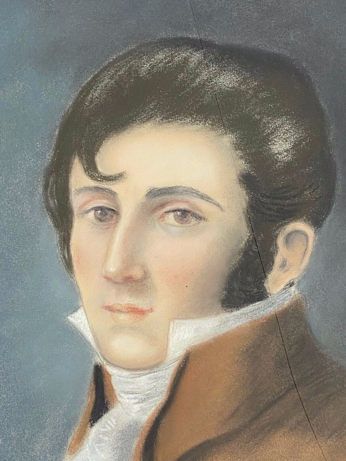 Watercolor on paper portrait 1830 man with the frock coat