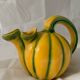 Green and yellow polychrome melon pitcher 1960