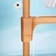 Minimalist Scandinavian floor lamp Carl Malmsten in pine, Sweden