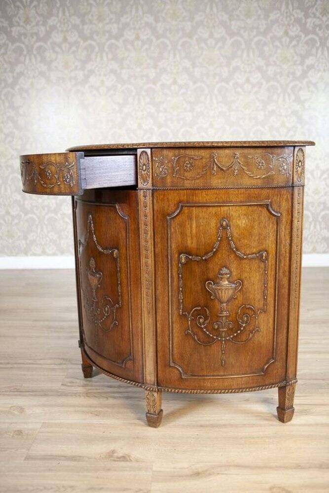 English Empire-Style Oak Cabinet, Late 19th Century