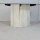 Table de séjour, piètement en pierre et plateau elliptique en verre fumé, Italie, 1970