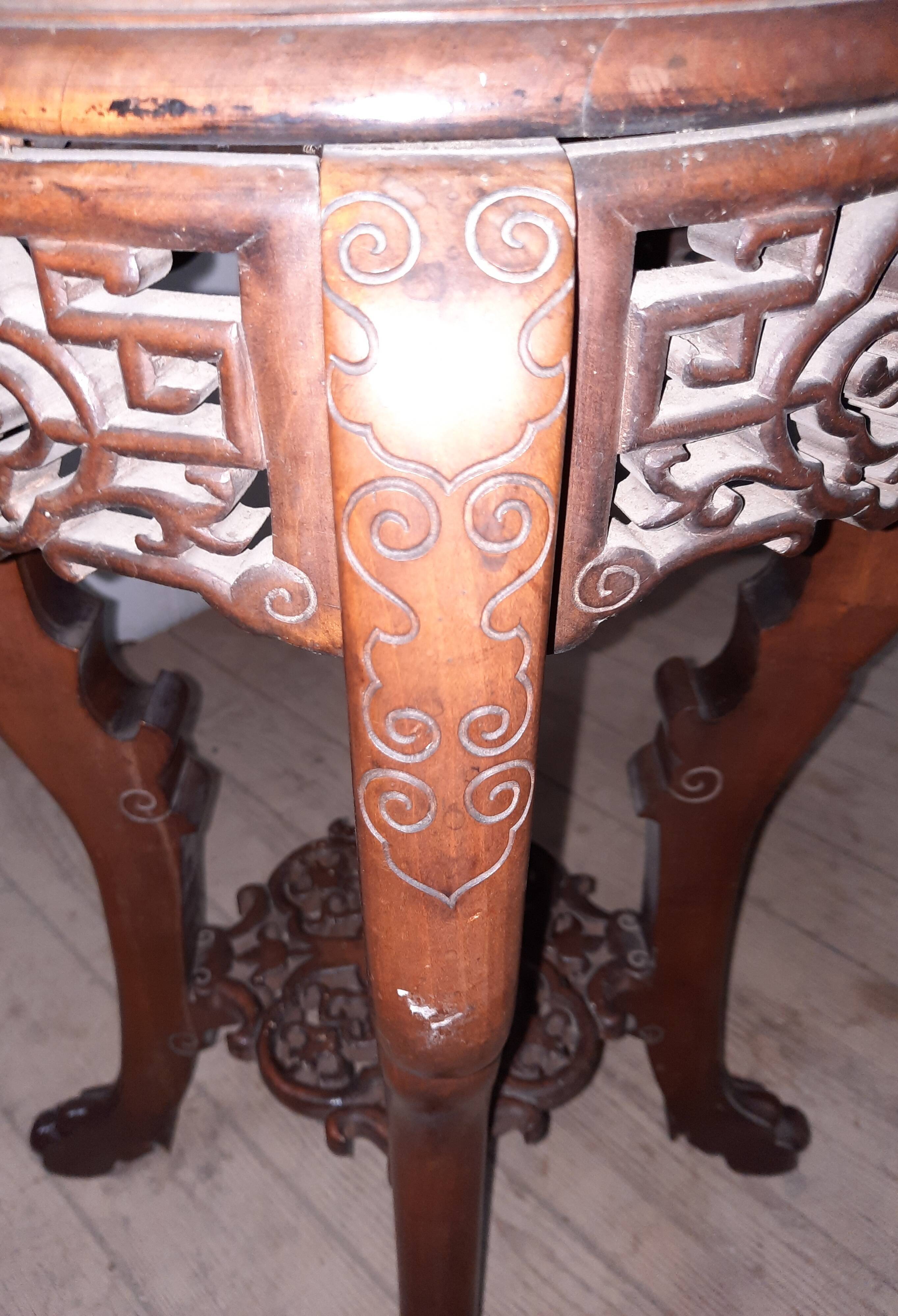 Small far eastern pedestal table