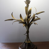 Lamp ear of wheat brass and wood