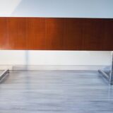 Ordo desk, teak, 1970, chrome cantilever footing