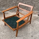 Scandinavian design armchair retro jungle pattern