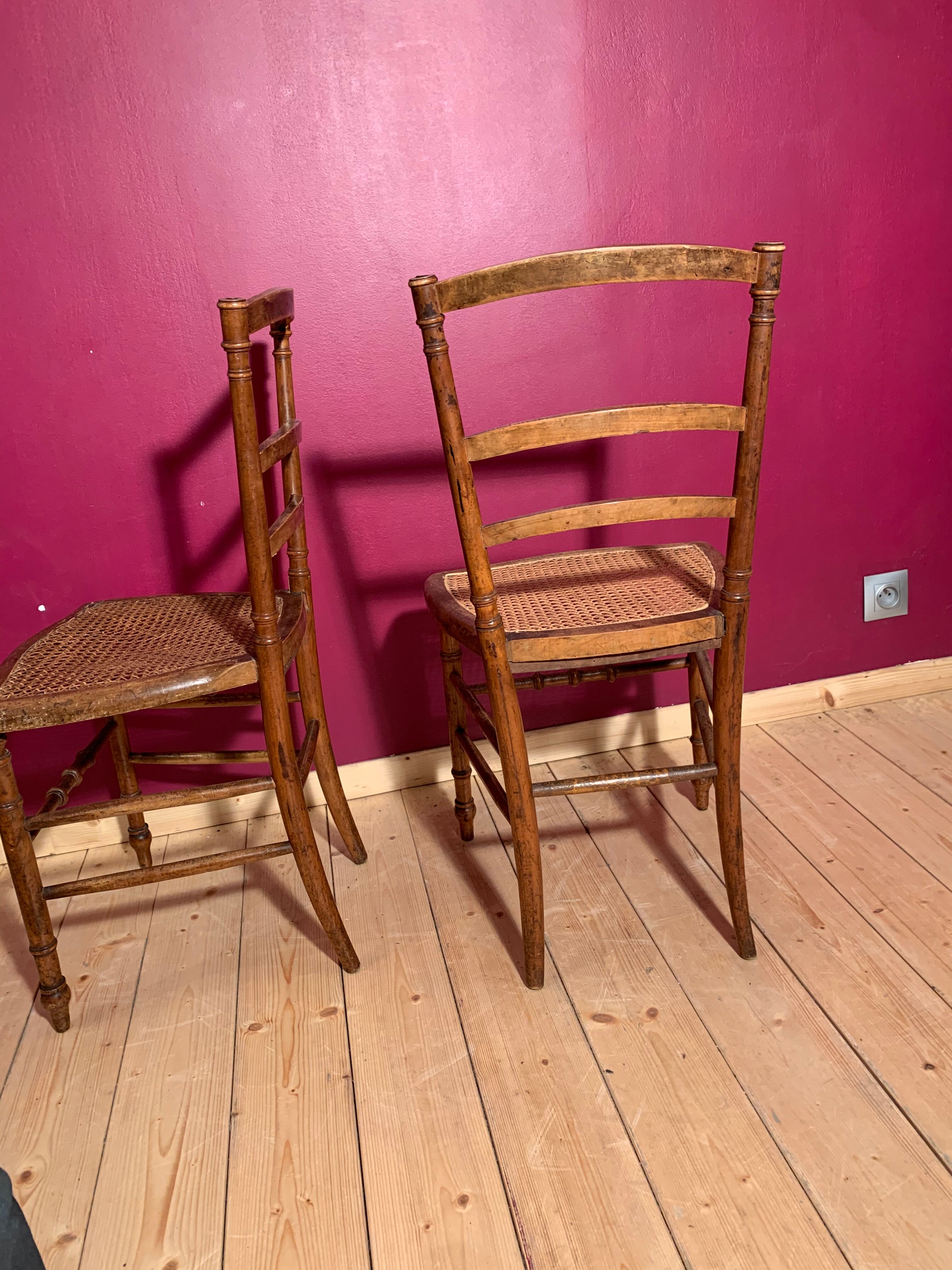 Pair of art nouveau chairs