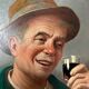 Tableau HSP L. NOIREAUT (1890-1960) "Laughing man drinking"