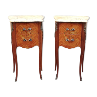 Pair of Louis XV style bedside tables