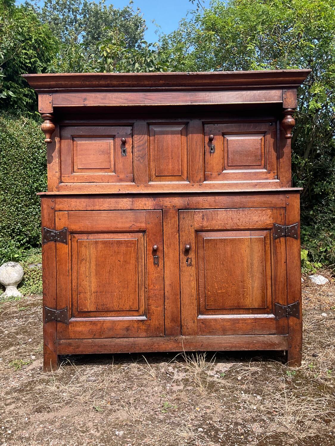 Old 18th century 2-part solid oak dresser