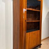 Biedermeier Bookcase in Walnut & Glass, Austria, 1825