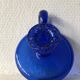 Persian blue blown glass candle holder