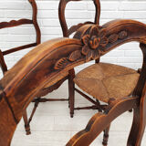 6 pcs, Original Danish country style chairs, 50s