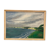 Oil on cardboard "The Opal Coast"