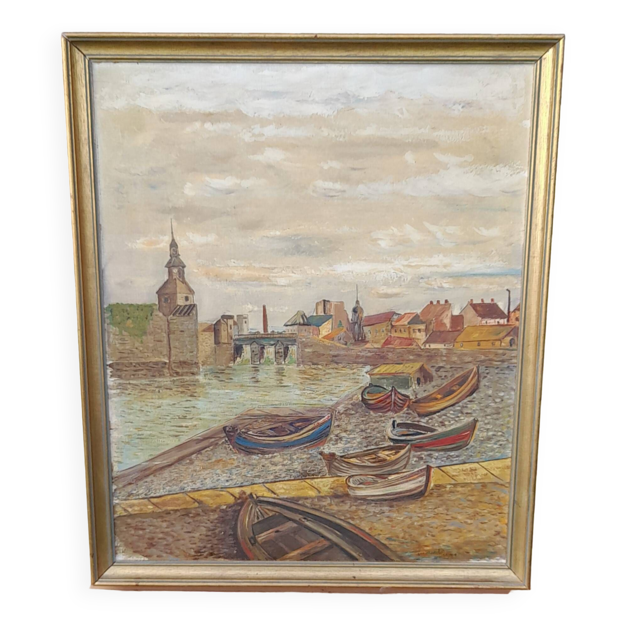 Framed oil on canvas signed Fernando dated 1968 L 50 cm