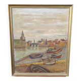 Framed oil on canvas signed Fernando dated 1968 L 50 cm