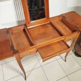 Louis XV style dressing table in cherry wood from the 1950s
