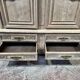 Aero-blasted solid oak wardrobe - Louis XV style