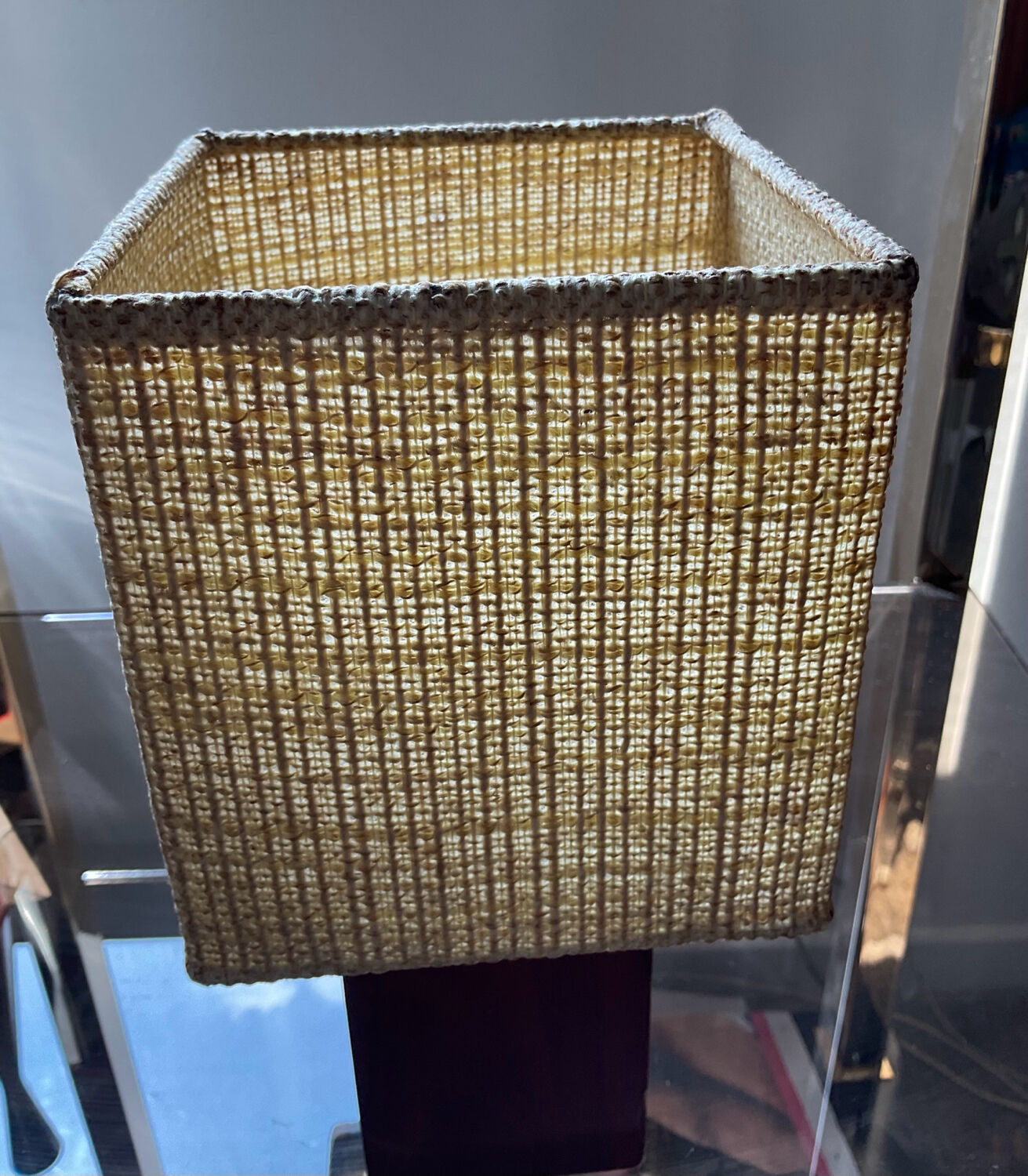 Scandinavian lamp in teak and rope years 60-70