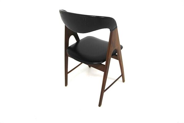Chaise scandinave en teck en skaï, Danemark, 1960