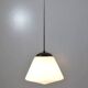 Modernist suspension 1930 opaline glass bakelite