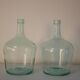 Lot de 2 dame-jeannes vert clair