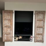 Portes en bois blanchi