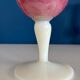 Vase opaline rose marbre