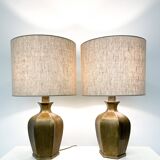 Paire de lampes de table en bronze
