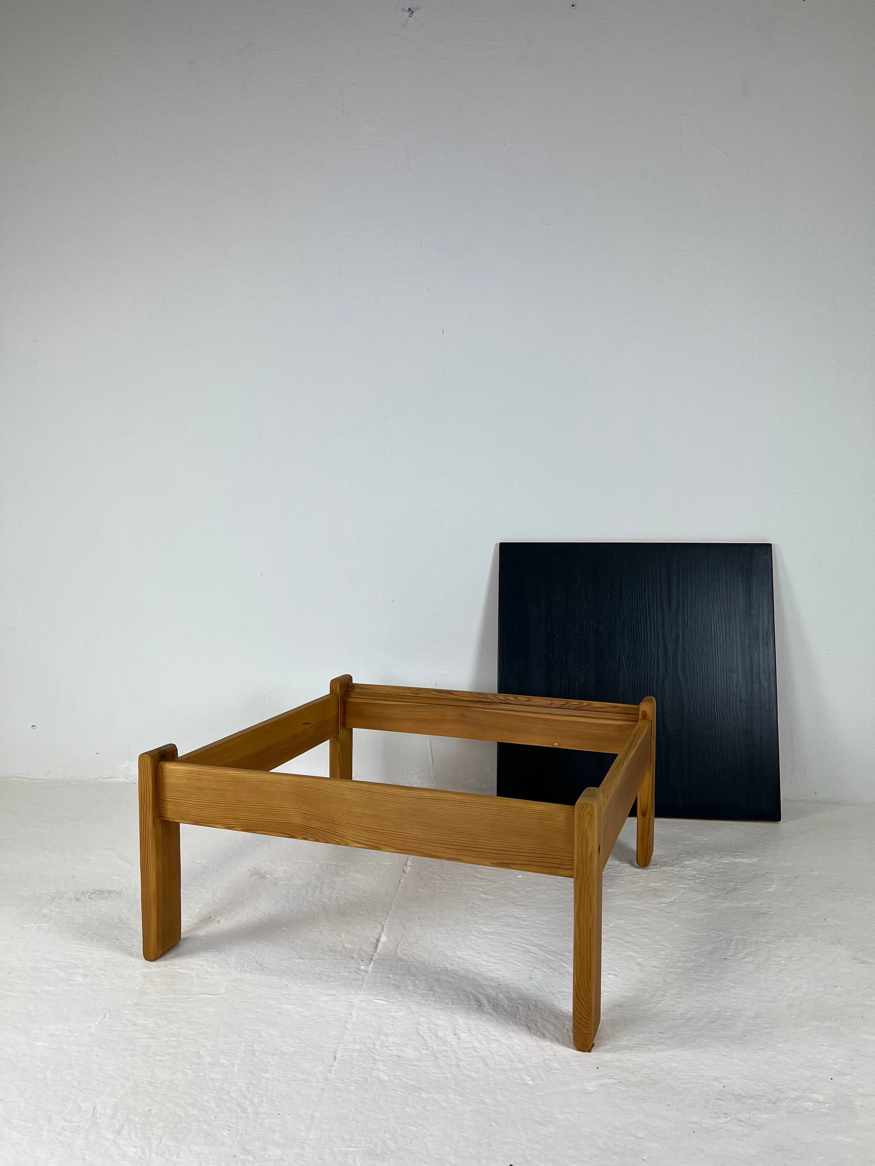 Modernist two-sided beech coffee table, 70s