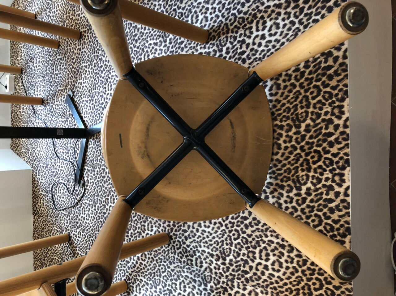 Series of 6 beech chairs Lübke