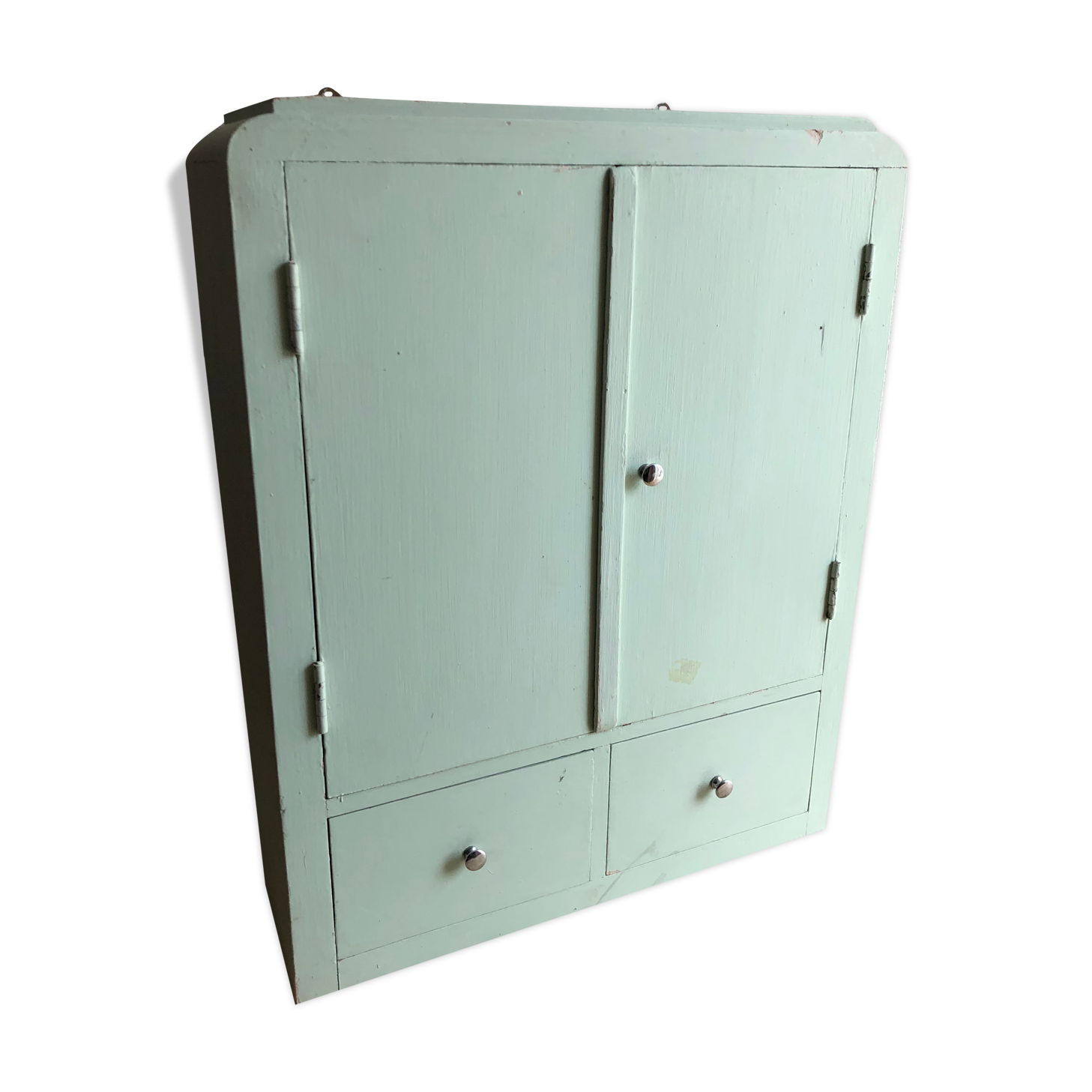 Patinated medicine cabinet