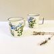 Pair of hand-painted Chinese ceramic mugs